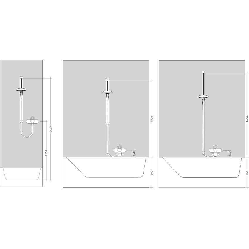 Immagine di Hansgrohe UNICA asta doccia 100 cm, con flessibile doccia, finitura cromo 27636000