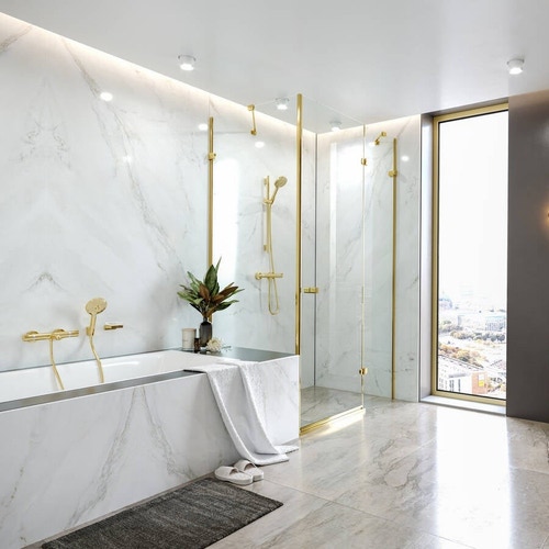 Immagine di Hansgrohe UNICA asta doccia S puro 72 cm, con flessibile doccia, finitura cromo 28632000