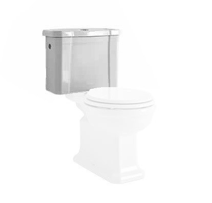 Immagine di Pozzi Ginori Cassetta ad alimentazione alta (A.A.) completa di coperchio e batteria cromata 07470000