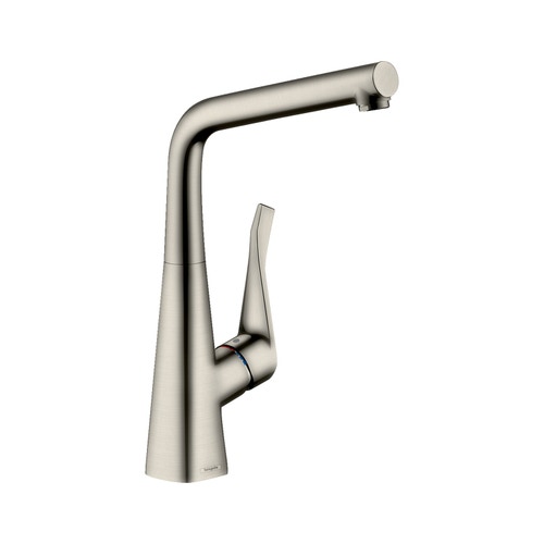 Immagine di Hansgrohe METRIS miscelatore cucina monocomando 320, 1 jet, finitura acciaio inox 14822800