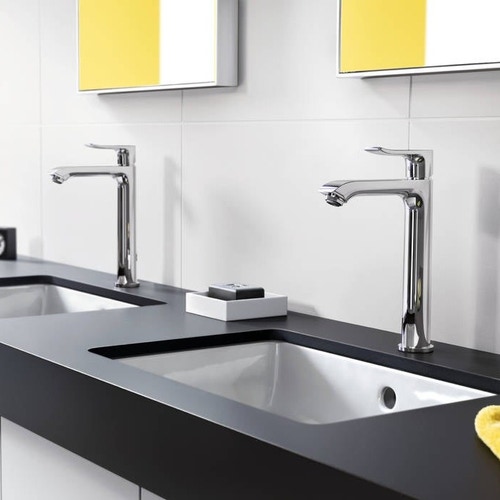 Immagine di Hansgrohe METRIS miscelatore monocomando lavabo H.26 cm 200, con scarico e saltarello, finitura cromo 31183000