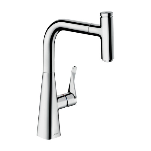 Immagine di Hansgrohe METRIS SELECT miscelatore cucina monocomando 240, con bocca d'erogazione estraibile, finitura cromo 14857000