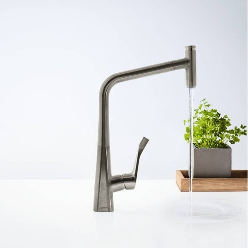 Immagine di Hansgrohe METRIS SELECT miscelatore cucina monocomando 320, con bocca d'erogazione estraibile, finitura cromo 14884000