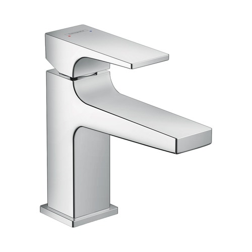 Immagine di Hansgrohe METROPOL set rubinetteria con miscelatore lavabo senza scarico e miscelatore bidet senza scarico, con push-open, finitura cromo SETMETR001