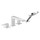 Hansgrohe METROPOL rubinetteria 3 fori, monocomando, bordo vasca, con maniglia a staffa e Secuflex, finitura cromo 32552000