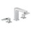 Immagine di Hansgrohe METROPOL rubinetteria 3 fori lavabo 110, con maniglia staffa e piletta push-open, finitura cromo 74514000