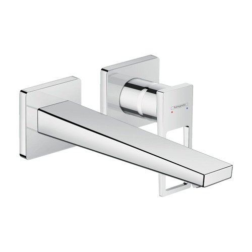 Immagine di Hansgrohe METROPOL miscelatore monocomando lavabo, ad incasso a parete, con maniglia a staffa, con bocca erogazione 22.5 cm, finitura cromo 74526000