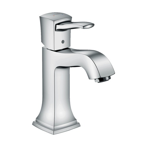 Immagine di Hansgrohe METROPOL CLASSIC miscelatore monocomando lavabo H.19 cm 110, con maniglia a leva, scarico e saltarello, finitura cromo 31300000