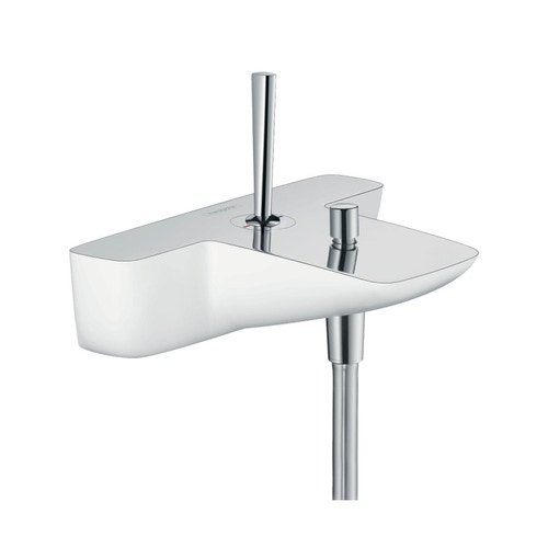 Immagine di Hansgrohe PURAVIDA miscelatore monocomando vasca, esterno, finitura cromo e bianco 15472400