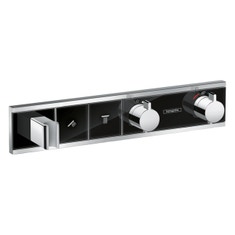 Immagine di Hansgrohe RAINSELECT miscelatore termostatico ad incasso, per 2 utenze, finitura cromo e nero 15355600