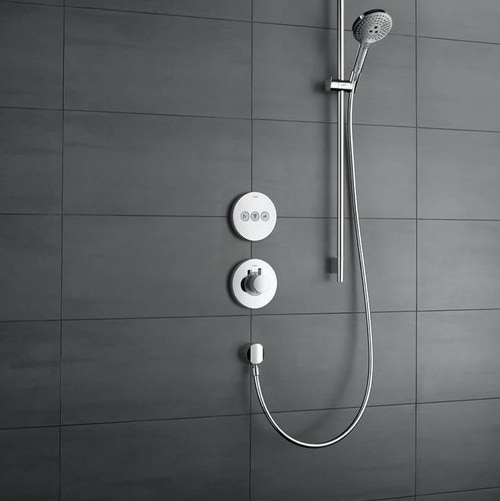Immagine di Hansgrohe SHOWER SELECT S miscelatore termostatico ad incasso, ad alta portata per 1 utenza e utenza opzionale, finitura cromo 15742000