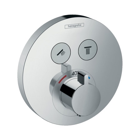 Immagine di Hansgrohe SHOWER SELECT S miscelatore termostatico ad incasso, per 2 utenze, finitura cromo 15743000