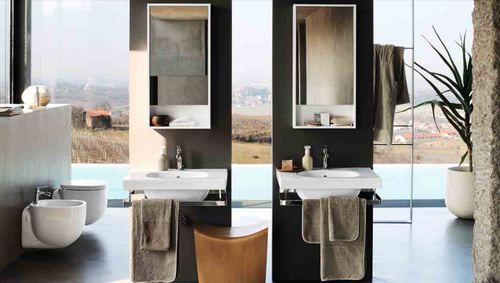 Immagine di Pozzi Ginori 500 vaso sospeso completo di sedile con chiusura ammortizzata, bianco 41352000