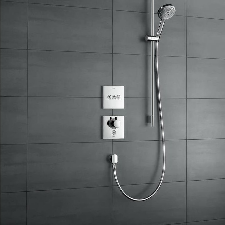 Immagine di Hansgrohe SHOWER SELECT miscelatore termostatico, ad incasso, ad alta portata, per 1 utenza e utenza opzionale, finitura cromo 15761000