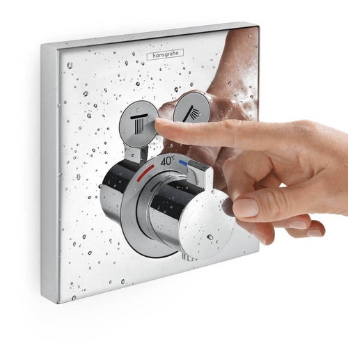 Immagine di Hansgrohe SHOWER SELECT miscelatore termostatico, ad incasso, per 2 utenze, finitura cromo 15763000