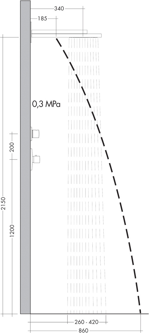 Immagine di Hansgrohe RAINDANCE RAINFALL soffione doccia 180, 2 jet, finitura cromo 28433000