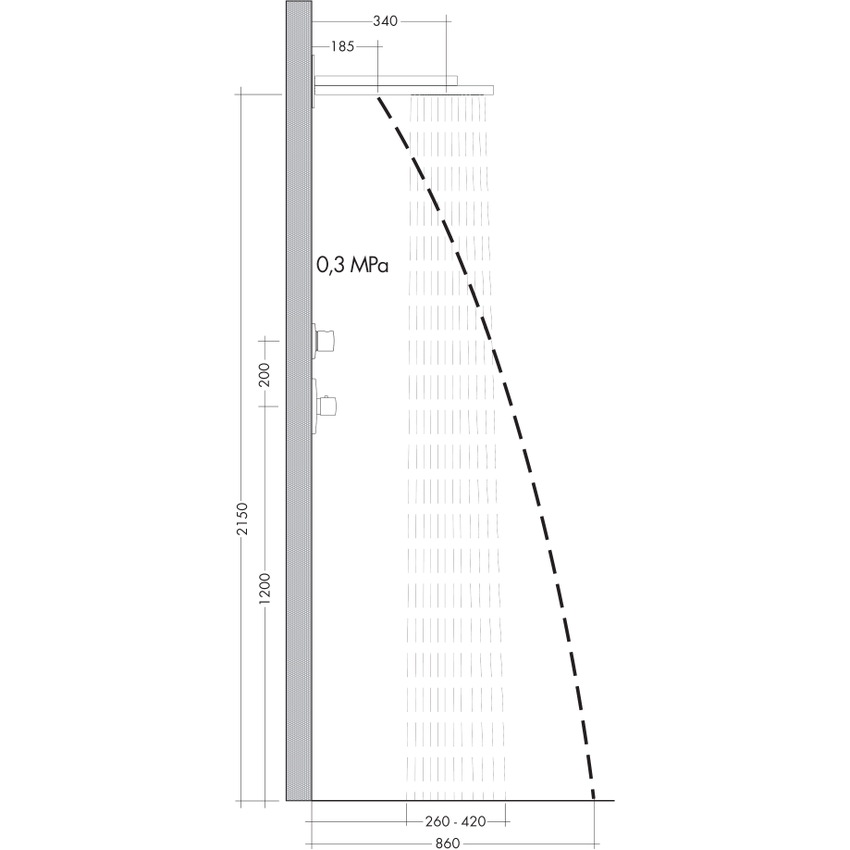 Immagine di Hansgrohe RAINDANCE RAINFALL soffione doccia 180, 2 jet, finitura cromo 28433000