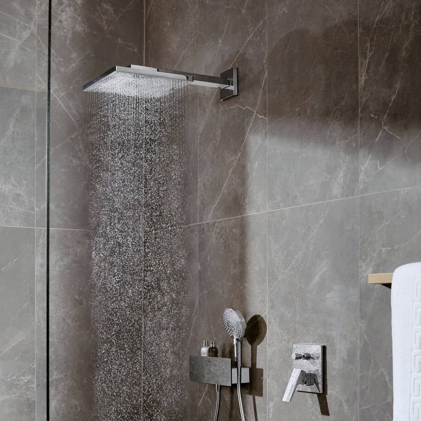 Immagine di Hansgrohe RAINDANCE E soffione doccia 300, 1 jet, con braccio doccia, finitura cromo 26238000