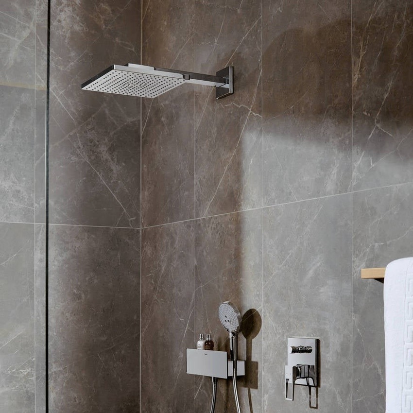 Immagine di Hansgrohe RAINDANCE E soffione doccia 300, 1 jet, con braccio doccia, finitura cromo 26238000