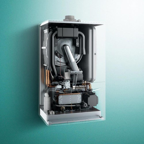 Immagine di Vaillant systemHYBRID plus 5-26 kW istantaneo caldaia a condensazione ecoTEC plus VMW 26 CS/1-5”, accumulo inerziale istantaneo e pompa di calore 5 kW monoblocco R410A 8000015942