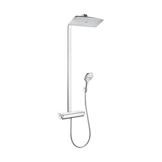 Immagine di Hansgrohe RAINDANCE E showerpipe 360, EcoSmart 9 l/min, con termostatico, finitura cromo 27286000