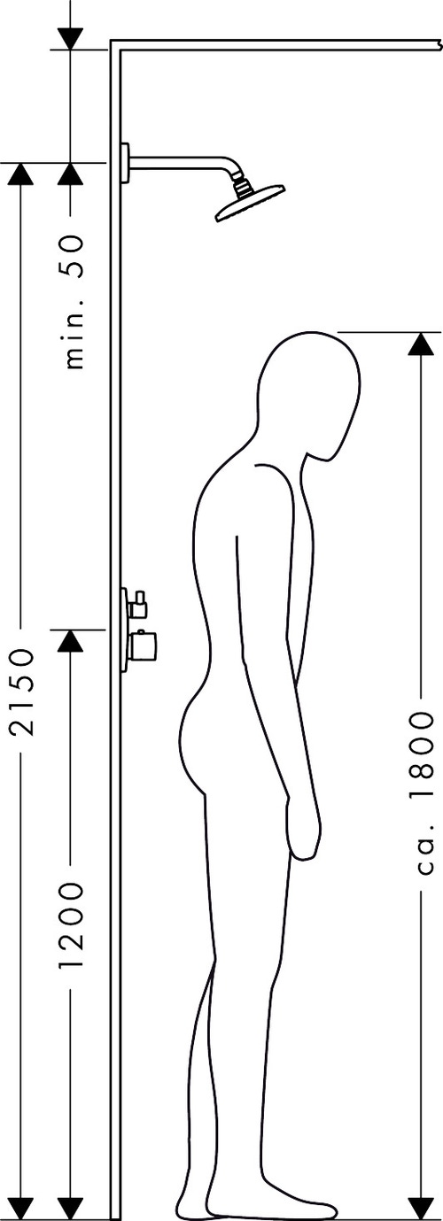 Immagine di Hansgrohe RAINDANCE E soffione doccia 240, 1 jet, con braccio doccia P.33 cm, finitura cromo 27370000