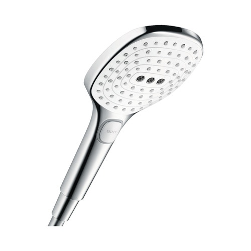 Immagine di Hansgrohe RAINDANCE SELECT E doccetta 120, 3 jet, finitura cromo e bianco 26520400