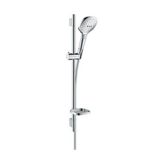 Immagine di Hansgrohe RAINDANCE SELECT E set doccia 120, 3 jet, con asta doccia 65 cm e portasapone, finitura cromo 26620000