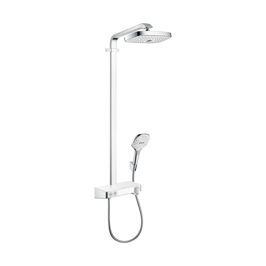 Immagine di Hansgrohe RAINDANCE SELECT E showerpipe 300, 2 jet, con ShowerTablet select 300, finitura cromo e bianco 27126400