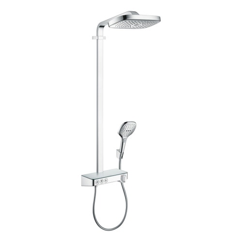 Immagine di Hansgrohe RAINDANCE SELECT E showerpipe 200, 3 jet, con Showertablet select 300, finitura cromo 27127000