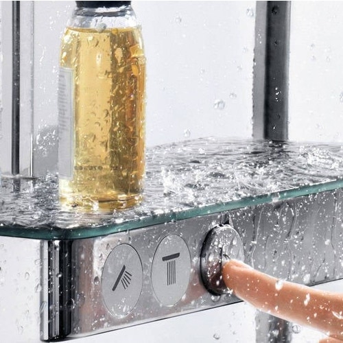 Immagine di Hansgrohe RAINDANCE SELECT E showerpipe 200, 3 jet, con Showertablet select 300, finitura cromo 27127000