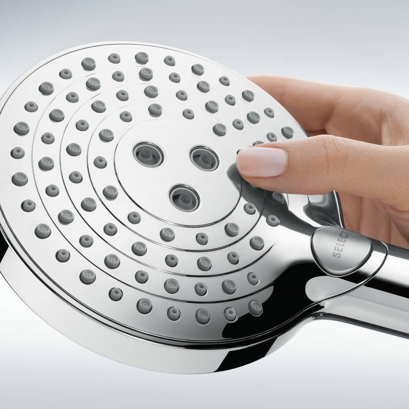 Immagine di Hansgrohe RAINDANCE SELECT S doccetta 120, 3 jet, PowderRain, finitura cromo 26014000