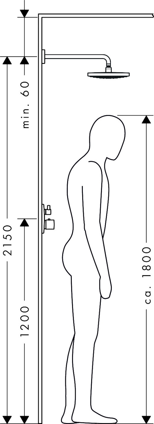 Immagine di Hansgrohe RAINDANCE SELECT S soffione doccia 240, 2 jet, EcoSmart 9 l/min, con braccio doccia, finitura cromo e bianco 26470400