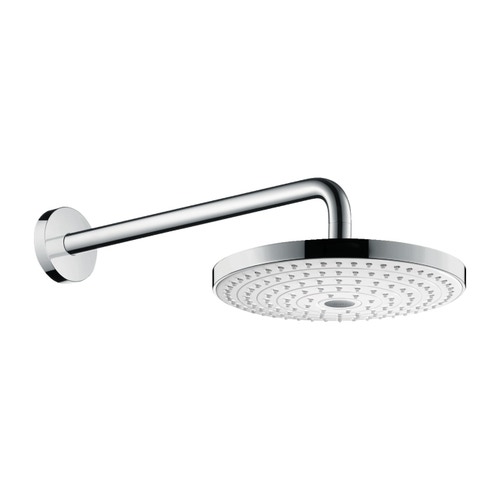 Immagine di Hansgrohe RAINDANCE SELECT S soffione doccia 240, 2 jet, EcoSmart 9 l/min, con braccio doccia, finitura cromo e bianco 26470400