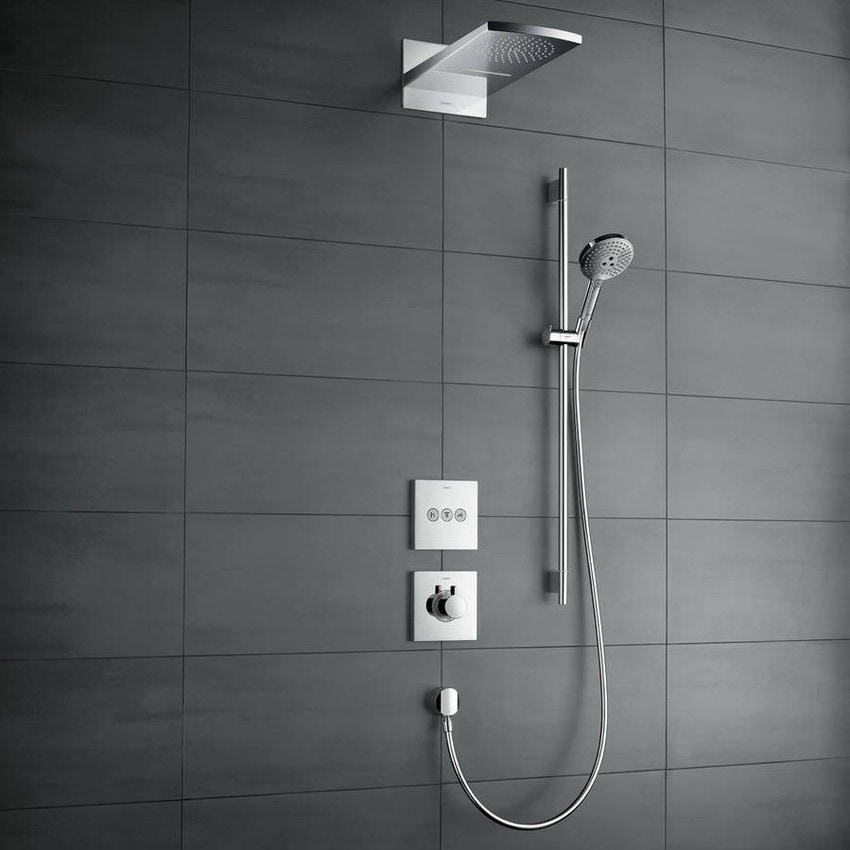Immagine di Hansgrohe RAINDANCE SELECT S set doccia 120, 3 jet, EcoSmart 9 l/min, con asta doccia 90 cm e portasapone, finitura cromo 26633000