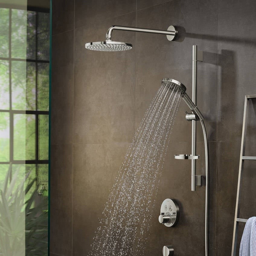 Immagine di Hansgrohe RAINDANCE SELECT S soffione doccia 240, 1 jet PowdeRain, con braccio doccia, finitura cromo 27607000