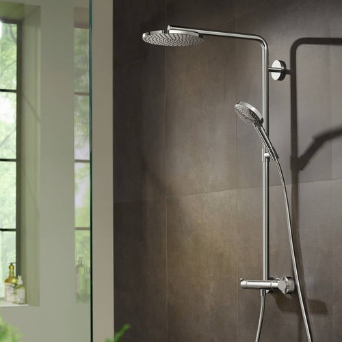 Immagine di Hansgrohe RAINDANCE SELECT S showerpipe 240, 1 jet PowderRain, con termostatico, finitura cromo 27633000