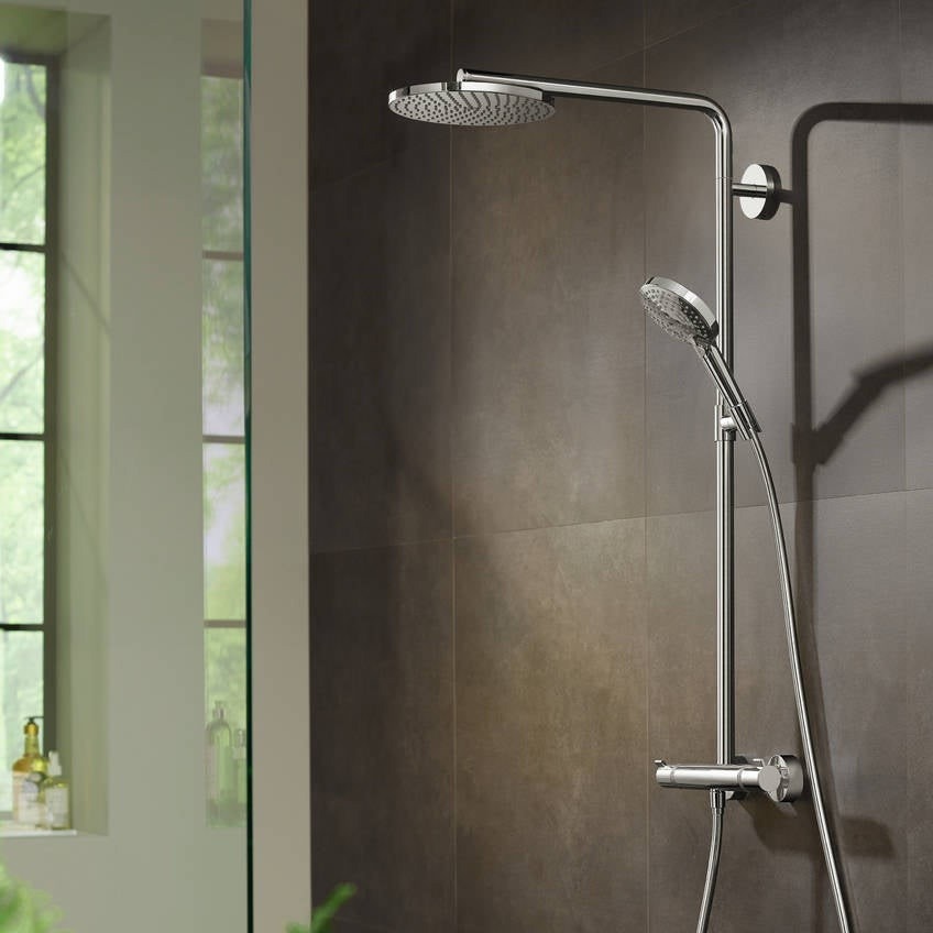 Immagine di Hansgrohe RAINDANCE SELECT S showerpipe 240, 1 jet PowderRain, con termostatico, finitura cromo 27633000