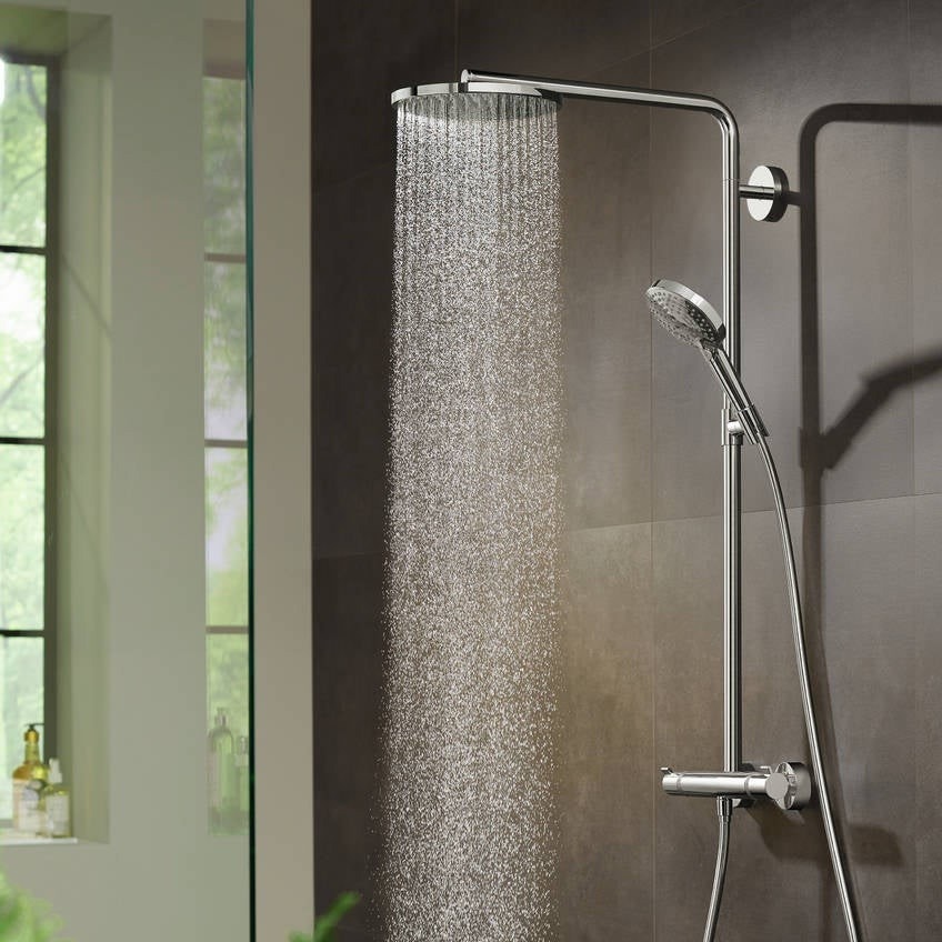 Immagine di Hansgrohe RAINDANCE SELECT S showerpipe 240, 1 jet PowderRain, con termostatico, finitura cromo 27633000