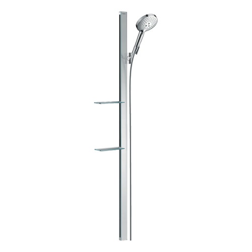 Immagine di Hansgrohe RAINDANCE SELECT S set doccia 120, 3 jet, con asta doccia 150 cm e portasapone, finitura cromo 27646000