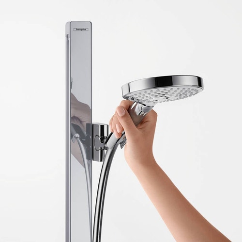 Immagine di Hansgrohe RAINDANCE SELECT S set doccia 120, 3 jet, EcoSmart 9 l/min, con asta doccia 90 cm e portasapone, finitura cromo 27649000