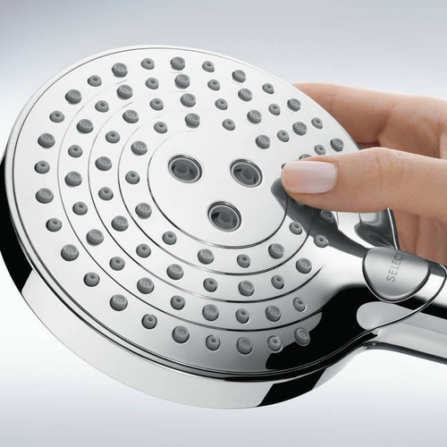 Immagine di Hansgrohe RAINDANCE SELECT S set doccia 120, 3 jet, PowderRain con asta doccia 90 cm, finitura cromo 27667000
