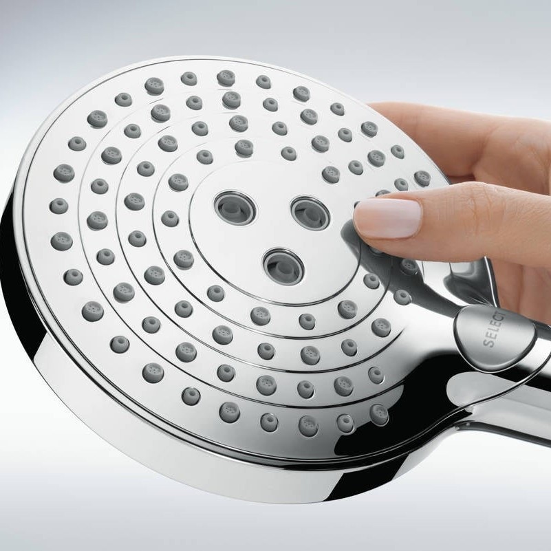 Immagine di Hansgrohe RAINDANCE SELECT S set supporto doccia 120 3jet P con flessibile doccia 160 cm finitura cromo 27668000