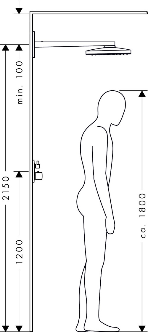 Immagine di Hansgrohe RAINMAKER SELECT soffione doccia 460, 1 jet, con braccio doccia, finitura cromo e bianco 24003400