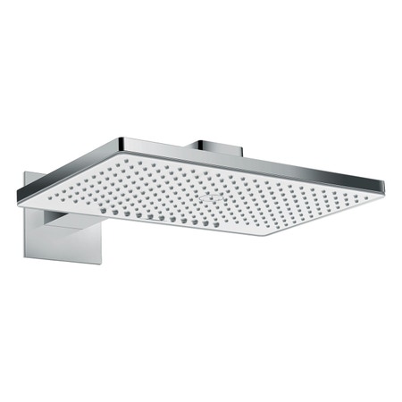 Immagine di Hansgrohe RAINMAKER SELECT soffione doccia 460, 2 jet, con braccio doccia, finitura cromo e bianco 24005400