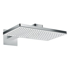 Immagine di Hansgrohe RAINMAKER SELECT soffione doccia 460, 1 jet, EcoSmart 9 l/min, con braccio doccia, finitura cromo e bianco 24013400