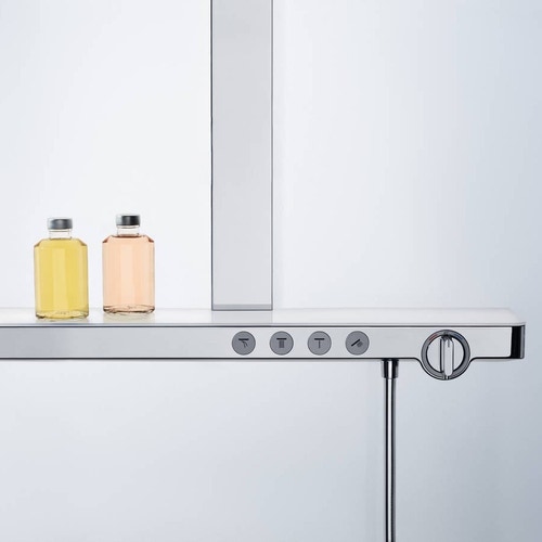 Immagine di Hansgrohe RAINMAKER SELECT showerpipe 460, 3 jet, EcoSmart 9 l/min, con termostatico, finitura cromo e bianco 27029400