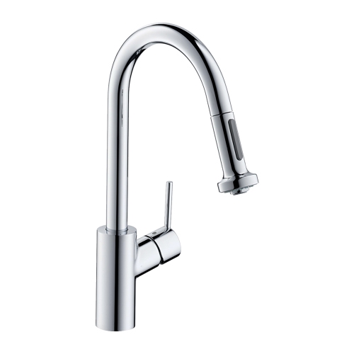 Immagine di Hansgrohe M52 miscelatore cucina monocomando 220, con doccetta estraibile, finitura cromo 14877000