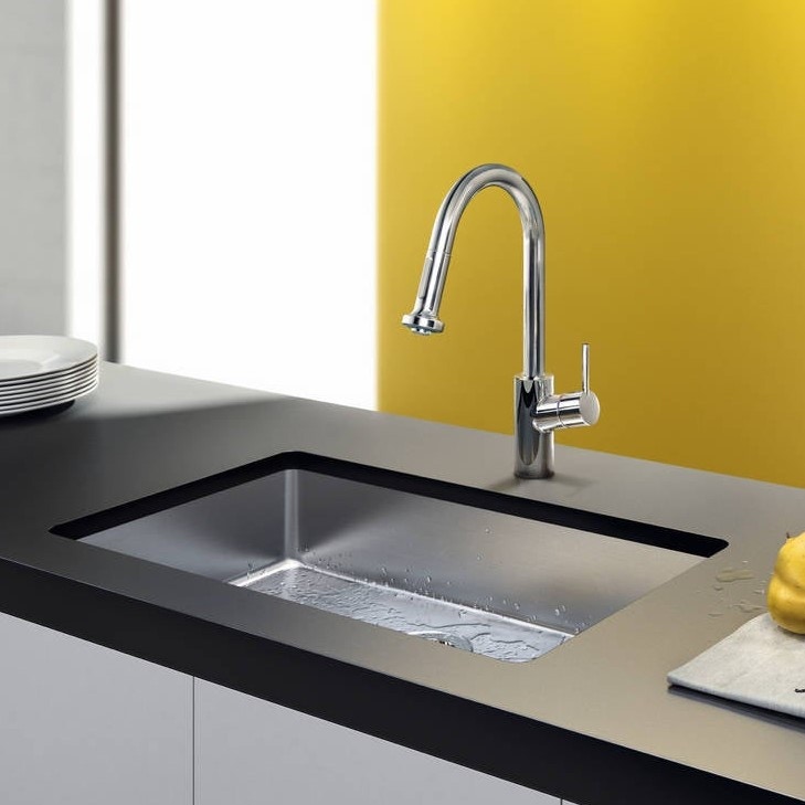 Immagine di Hansgrohe M52 miscelatore cucina monocomando 220, con doccetta estraibile, finitura cromo 14877000