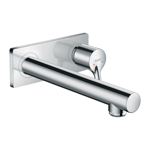 Immagine di Hansgrohe TALIS S miscelatore monocomando lavabo ad incasso, a parete, con bocca erogazione 22.5 cm, finitura cromo 72111000
